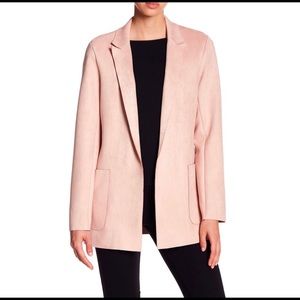 Philosophy faux suede blush pink blazer